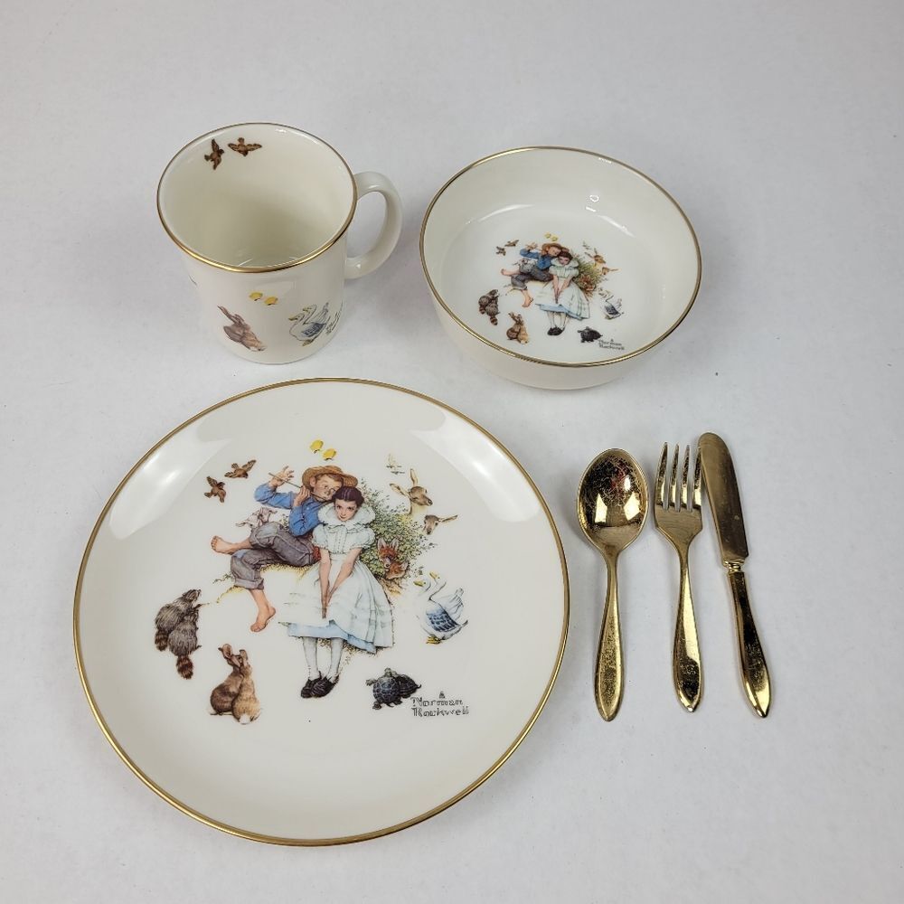 Norman Rockwell "Spring Duet" Gorham‎ Fine China Children's Set